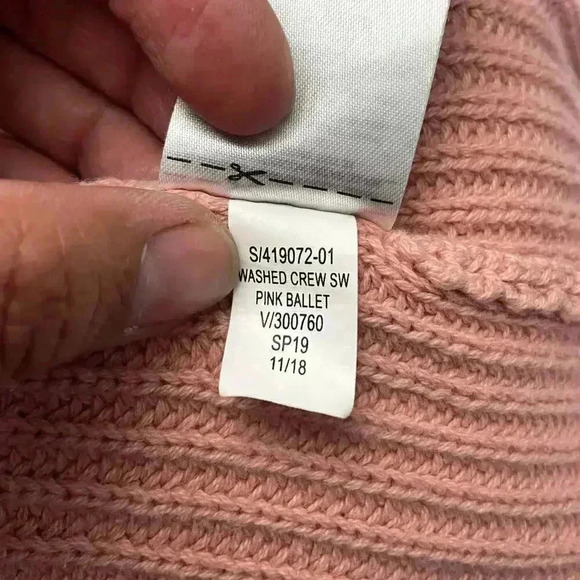 Gap Light Pink Pullover Sweater Top MEDIUM Women's Chunky Knit - Picture 7 of 12